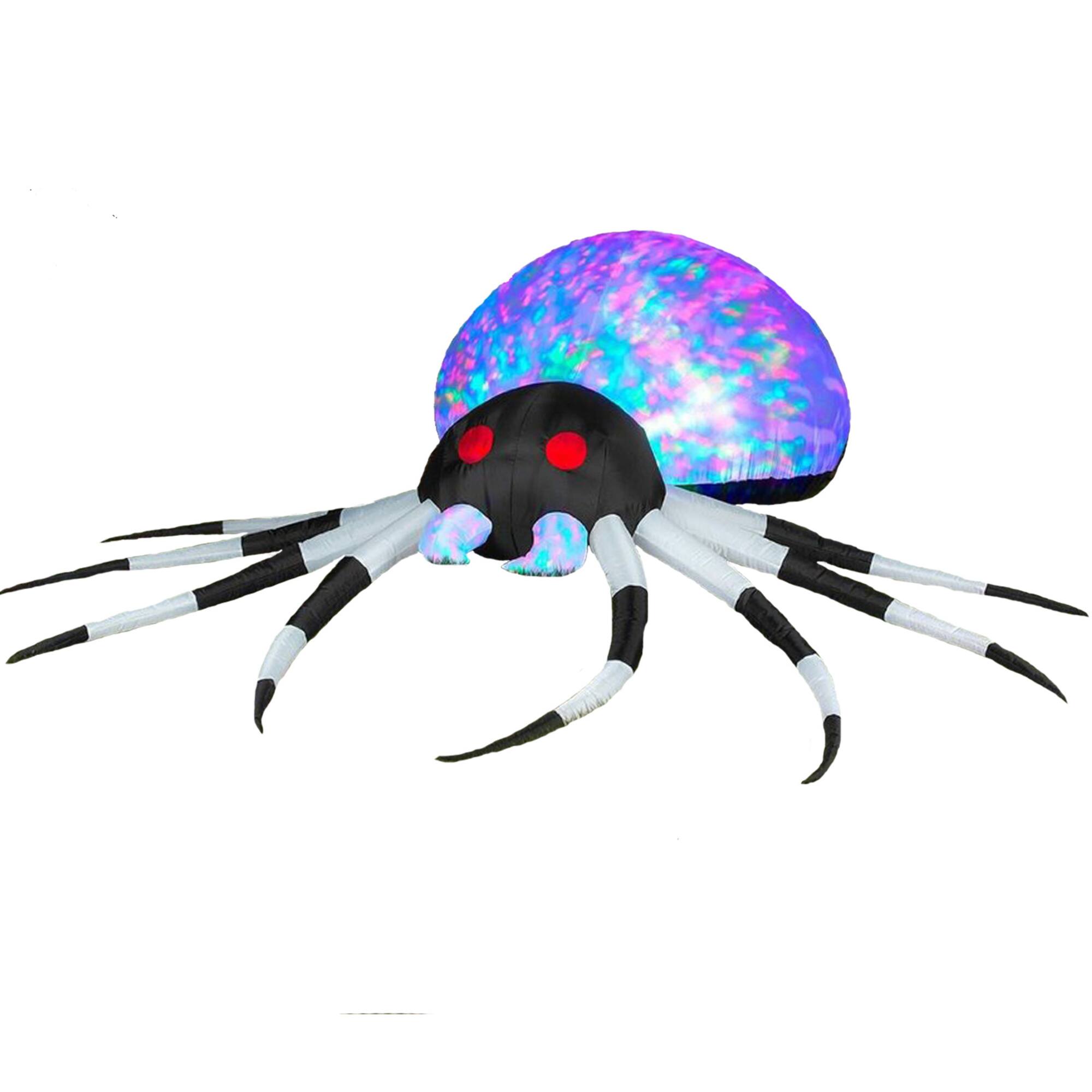 2.5ft. Airblown® Inflatable Halloween Projection Kaleidoscope Black & White Spider